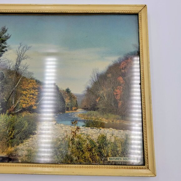 Vintage Metal Picture Frame Nature’s Solitude Photo Read - Picture 5 of 8
